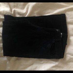 Black Velvet Straight Leg Pants